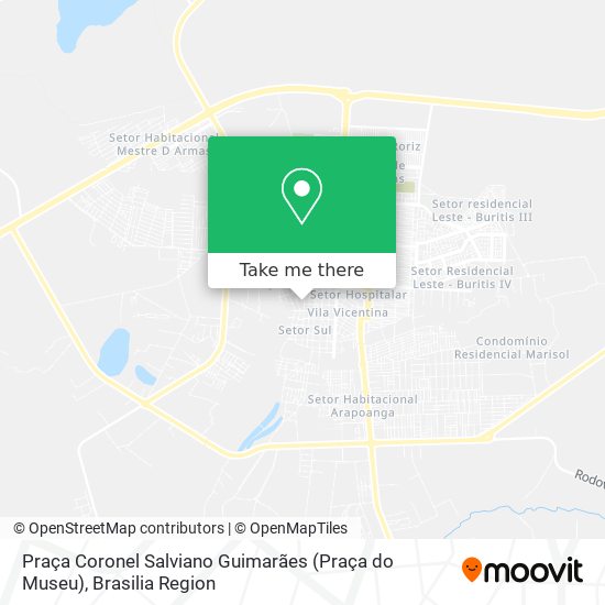 Mapa Praça Coronel Salviano Guimarães (Praça do Museu)