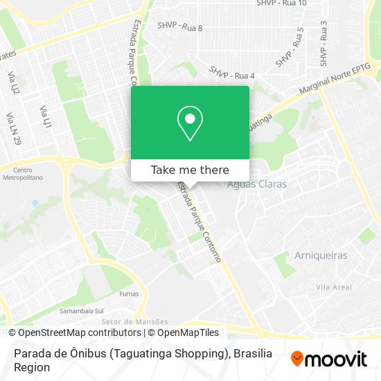 Mapa Parada de Ônibus  (Taguatinga Shopping)