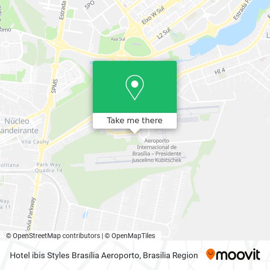 Hotel ibis Styles Brasília Aeroporto map