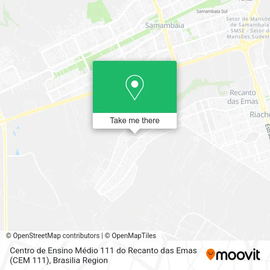 Centro de Ensino Médio 111 do Recanto das Emas (CEM 111) map