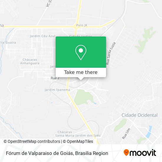 Mapa Fórum de Valparaiso de Goiás
