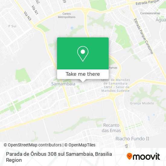 Parada de Ônibus 308 sul Samambaia map