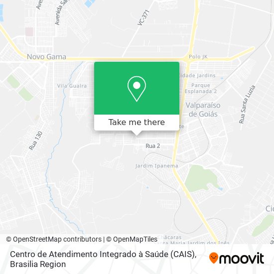 Centro de Atendimento Integrado à Saúde (CAIS) map