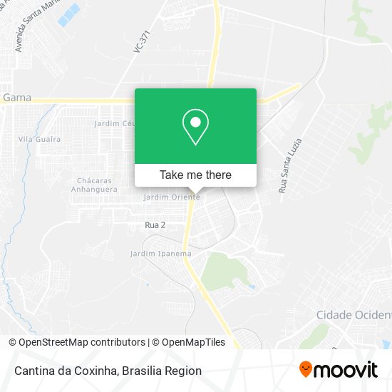 Mapa Cantina da Coxinha