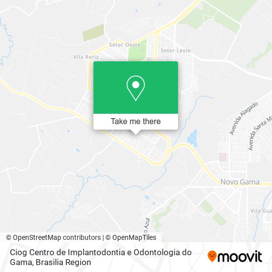 Mapa Ciog Centro de Implantodontia e Odontologia do Gama