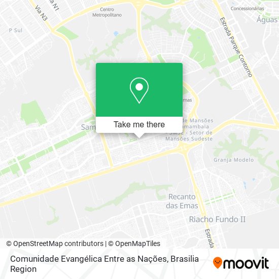Comunidade Evangélica Entre as Nações map