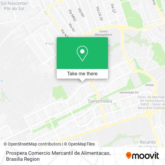 Prospera Comercio Mercantil de Alimentacao map