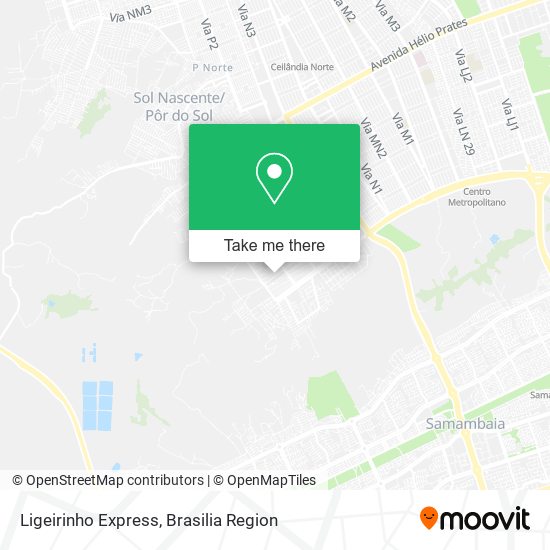 Ligeirinho Express map