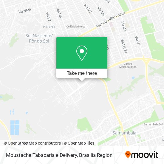 Moustache Tabacaria e Delivery map