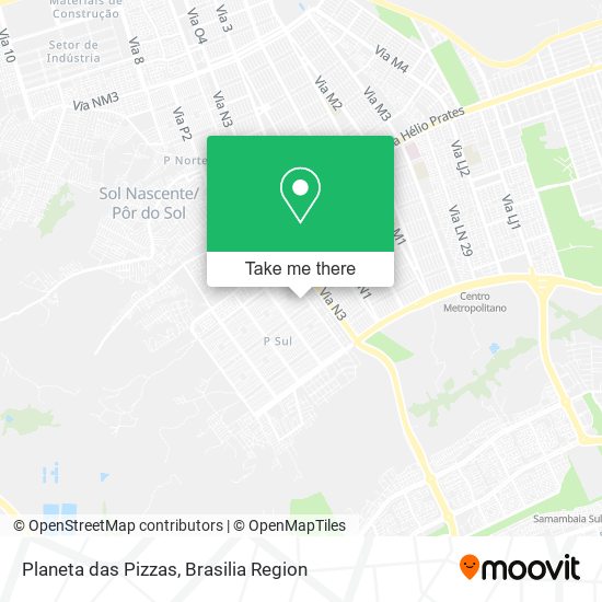 Mapa Planeta das Pizzas
