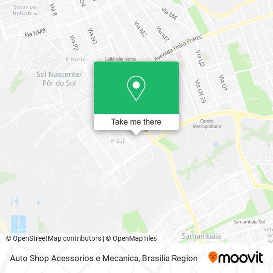 Auto Shop Acessorios e Mecanica map