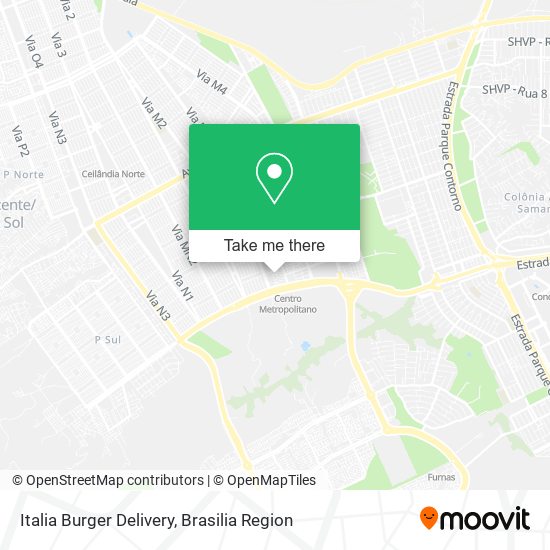 Mapa Italia Burger Delivery