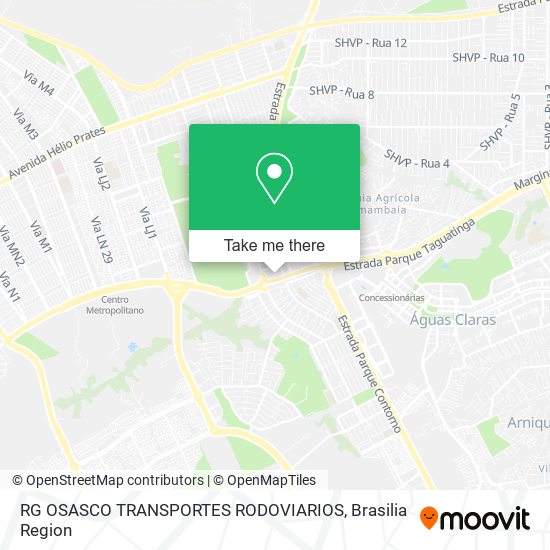 Mapa RG OSASCO TRANSPORTES RODOVIARIOS