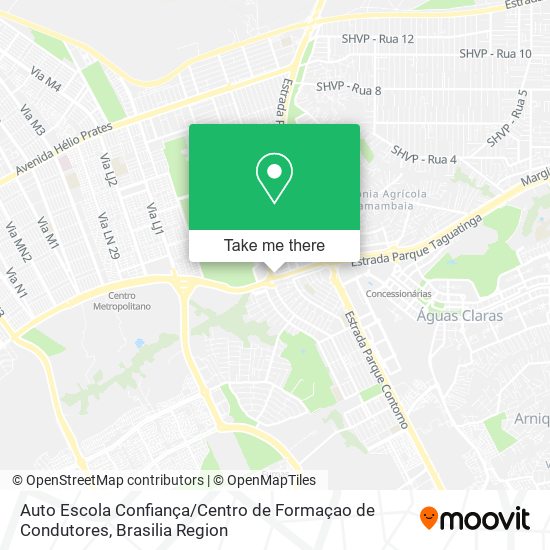 Mapa Auto Escola Confiança / Centro de Formaçao de Condutores