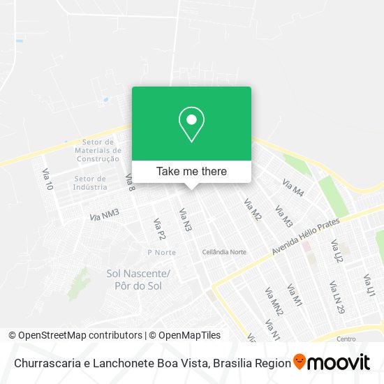 Mapa Churrascaria e Lanchonete Boa Vista