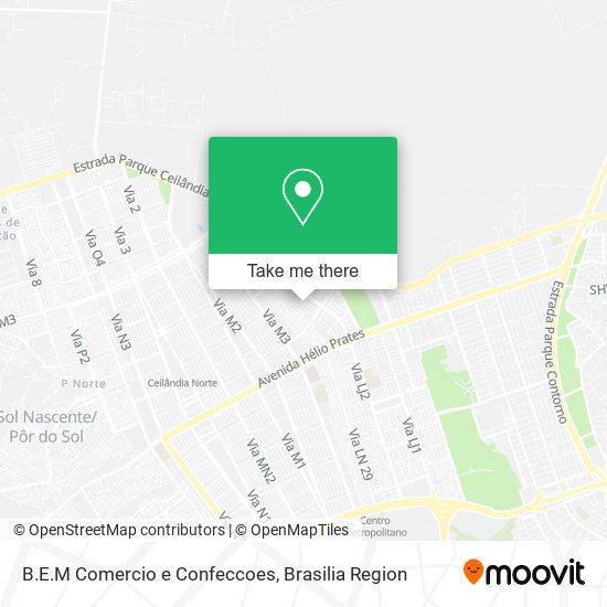 B.E.M Comercio e Confeccoes map