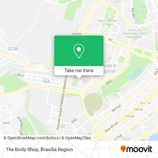 The Body Shop map