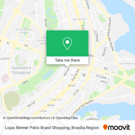 Lojas Renner Pátio Brasil Shopping map