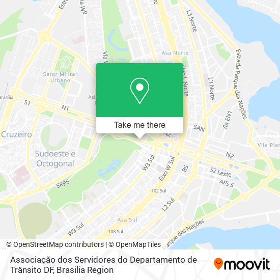 Associação dos Servidores do Departamento de Trânsito DF map