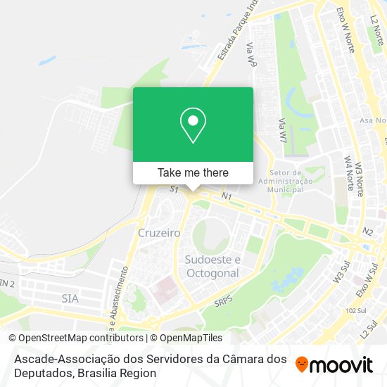Ascade-Associação dos Servidores da Câmara dos Deputados map