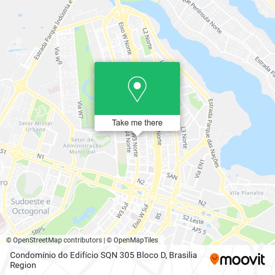 Condomínio do Edifício SQN 305 Bloco D map
