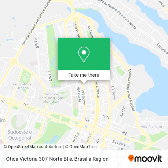 Ótica Victoria 307 Norte Bl e map