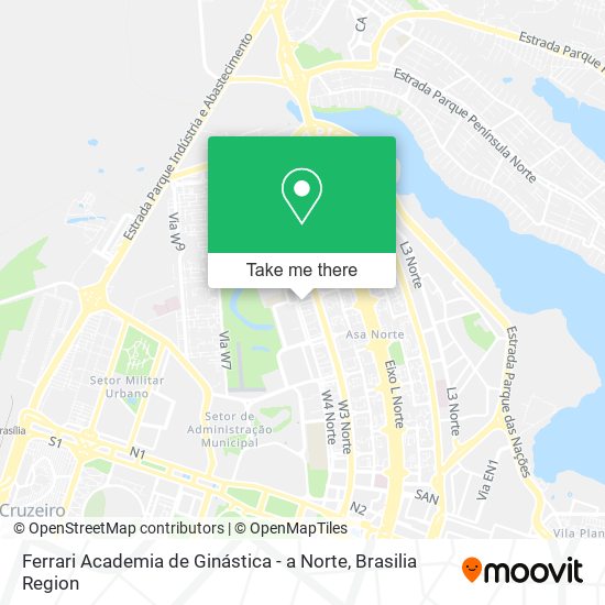 Ferrari Academia de Ginástica - a Norte map