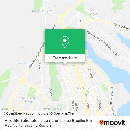 Afrodite Sabonetes e Lembrancinhas Brasília Em Asa Norte map