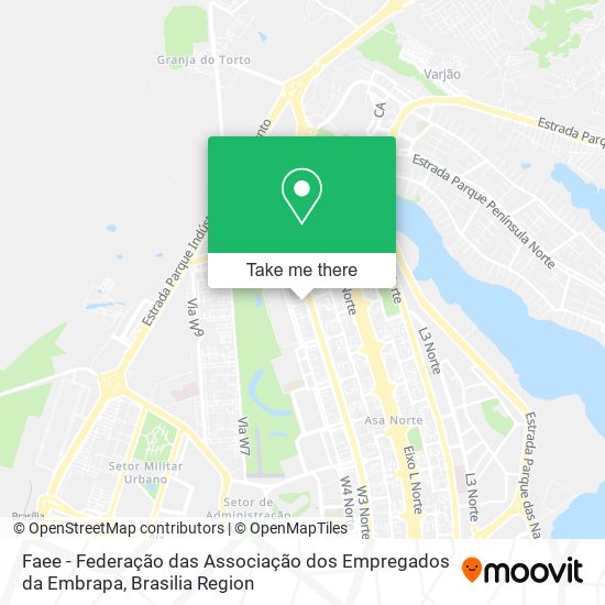 Faee - Federação das Associação dos Empregados da Embrapa map