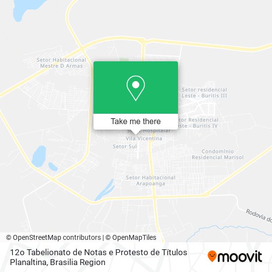 12o Tabelionato de Notas e Protesto de Títulos Planaltina map