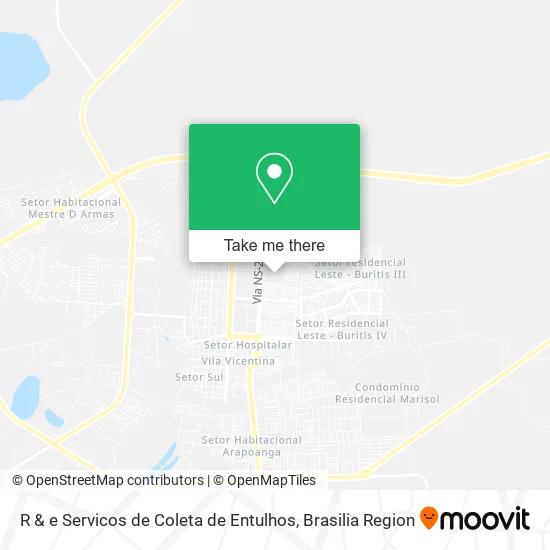 R & e Servicos de Coleta de Entulhos map
