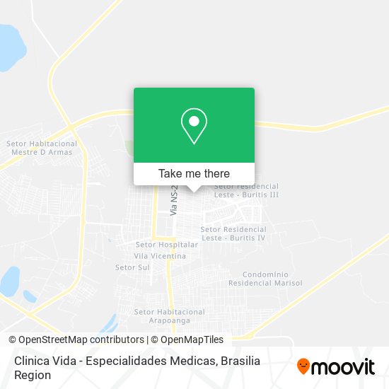 Clinica Vida - Especialidades Medicas map