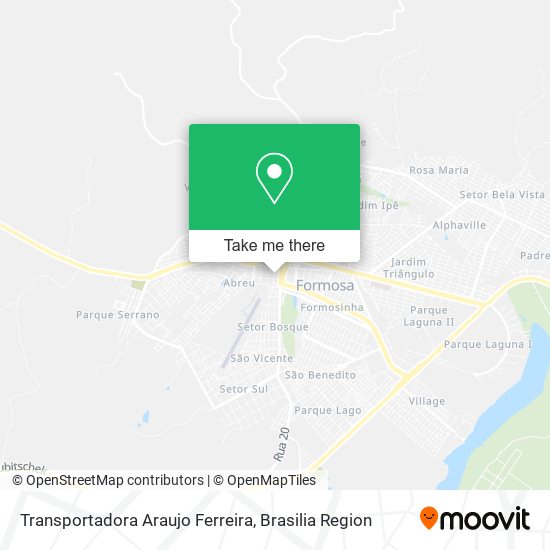 Transportadora Araujo Ferreira map