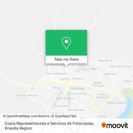 Copia Representacoes e Servicos de Fotocopias map