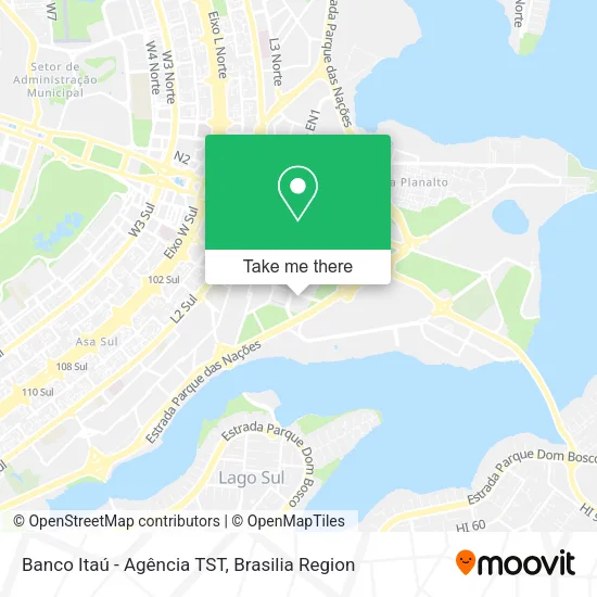 Banco Itaú - Agência TST map