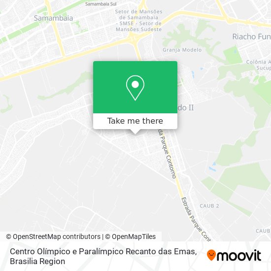 Centro Olímpico e Paralímpico Recanto das Emas map
