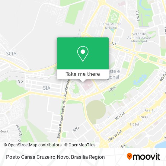 Posto Canaa Cruzeiro Novo map