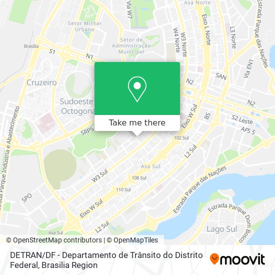 DETRAN / DF - Departamento de Trânsito do Distrito Federal map