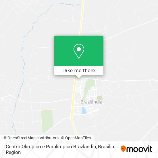 Mapa Centro Olímpico e Paralímpico Brazlândia