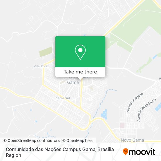 Comunidade das Nações Campus Gama map