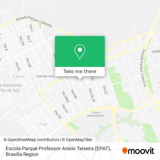 Mapa Escola Parque Professor Anísio Teixeira (EPAT)