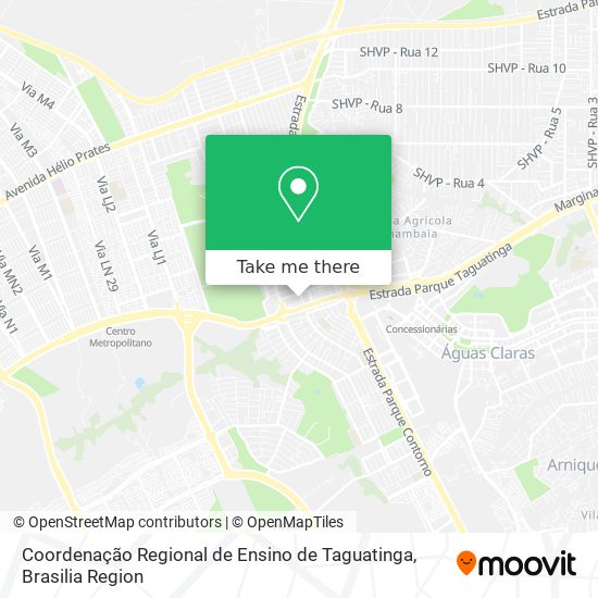 Coordenação Regional de Ensino de Taguatinga map