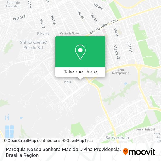 Mapa Paróquia Nossa Senhora Mãe da Divina Providência