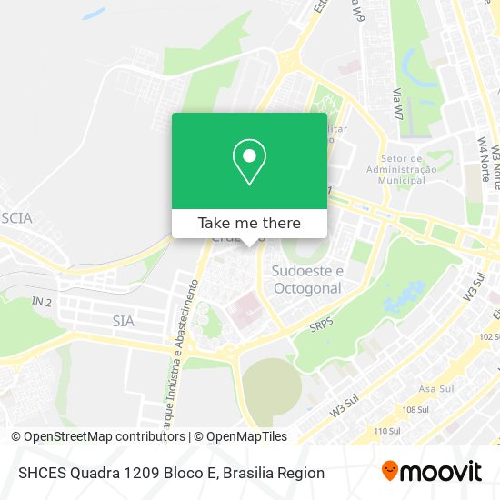SHCES Quadra 1209 Bloco E map