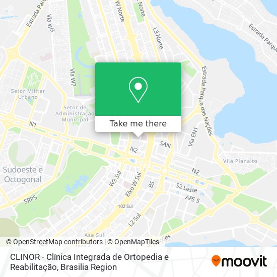 Mapa CLINOR - Clínica Integrada de Ortopedia e Reabilitação