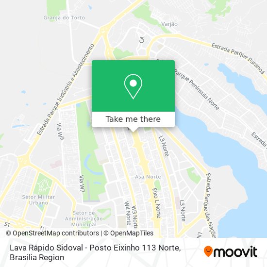 Lava Rápido Sidoval - Posto Eixinho 113 Norte map
