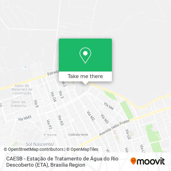 Mapa CAESB - Estação de Tratamento de Água do Rio Descoberto (ETA)