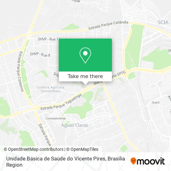 Unidade Básica de Saúde do Vicente Pires map