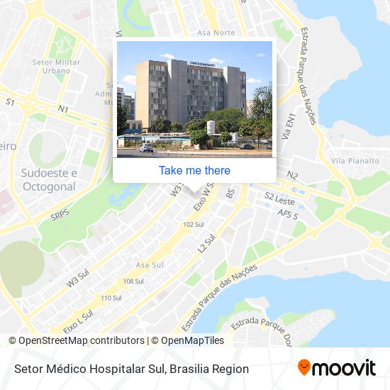 Setor Médico Hospitalar Sul map