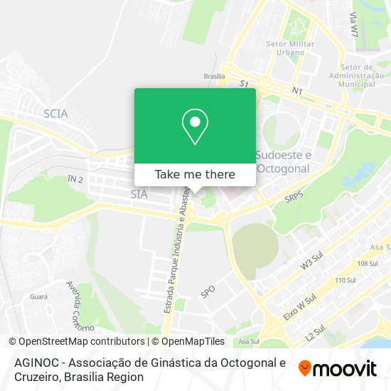 AGINOC - Associação de Ginástica da Octogonal e Cruzeiro map